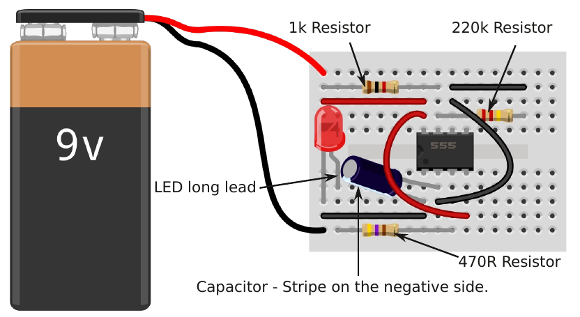 flashing led layout