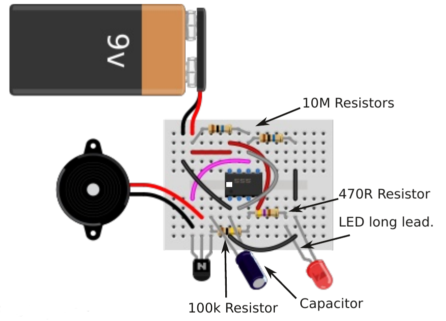 tap switch breadboard layout